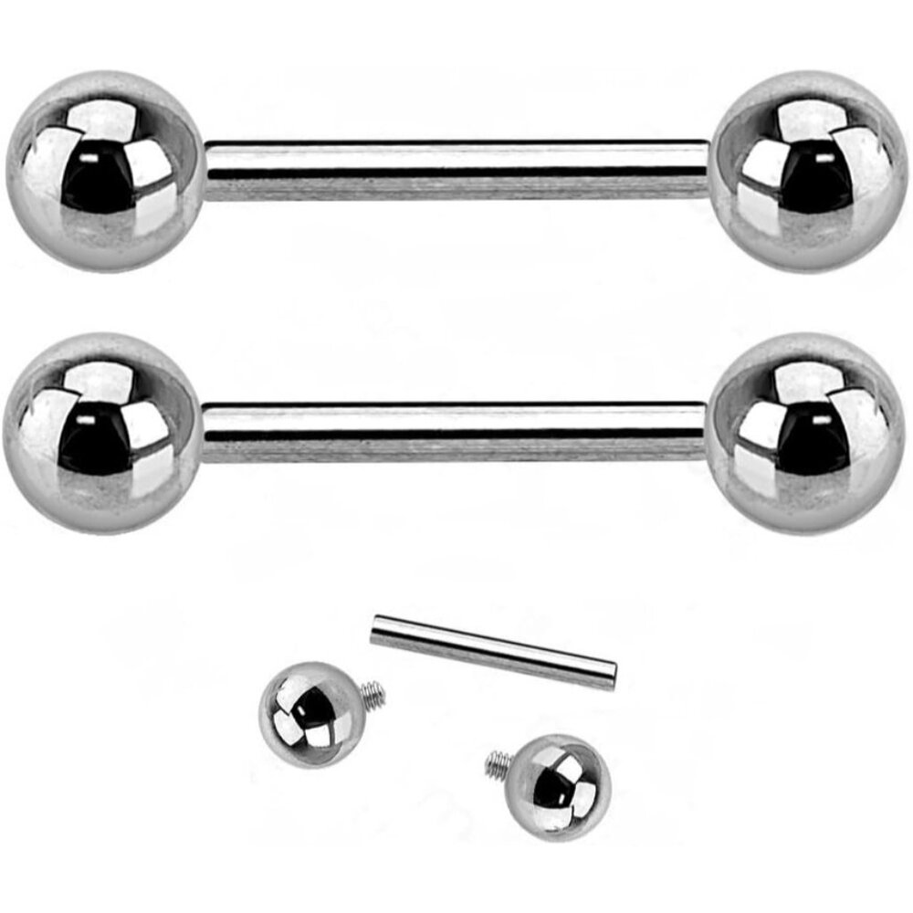 G23 Implant Grade Internally Threaded Barbells  35mm Ball Adjustable Lengths
